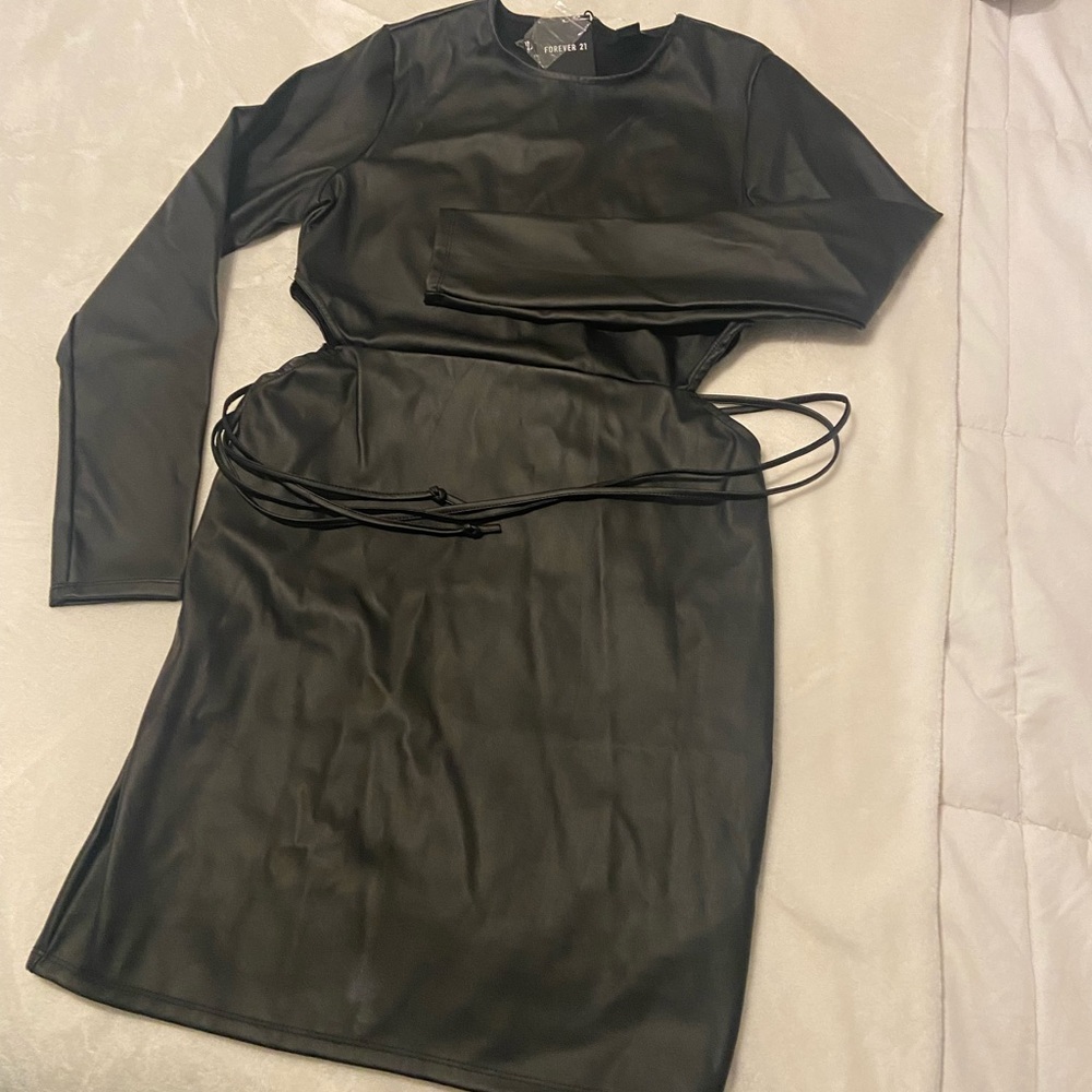 Leather dress